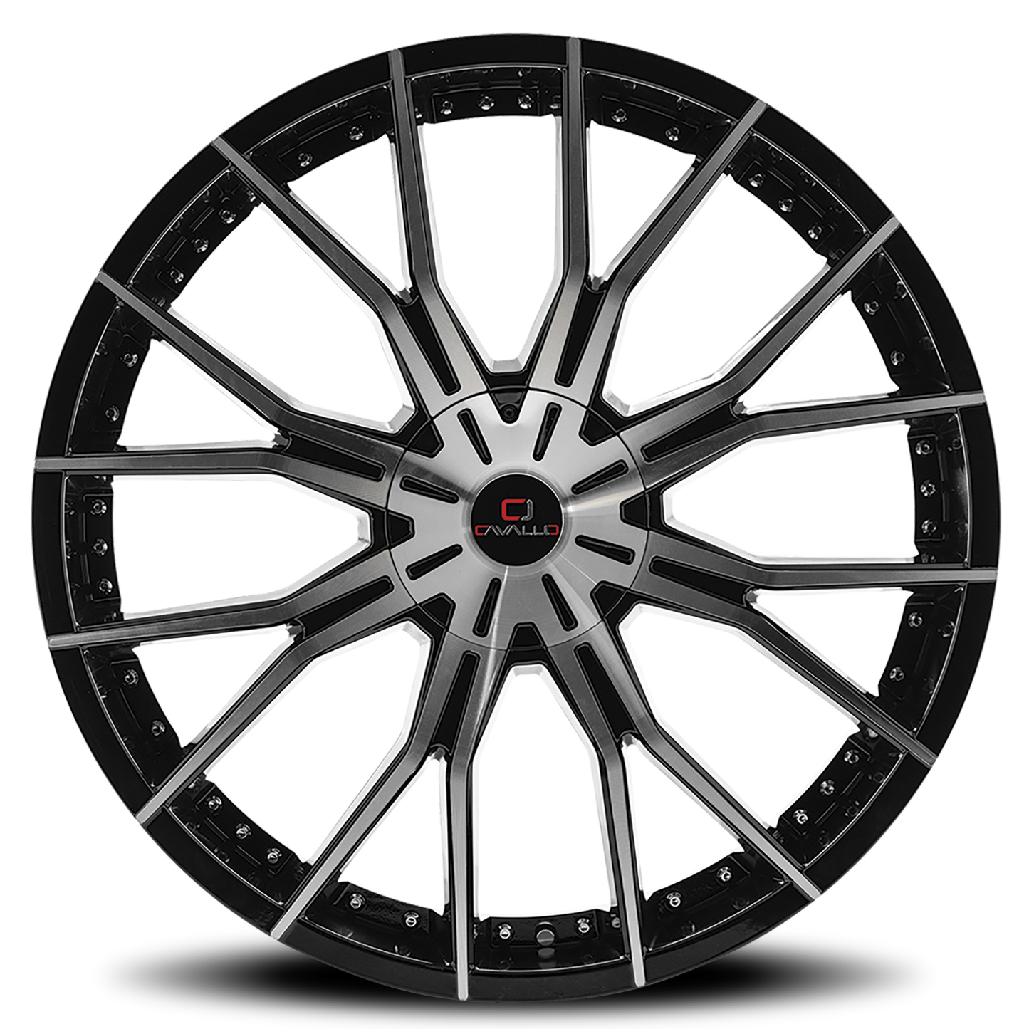 CAVALLO CLV-36 22X9.5 25 6X135/6X139.7 GLOSS BLACK & MACHINED