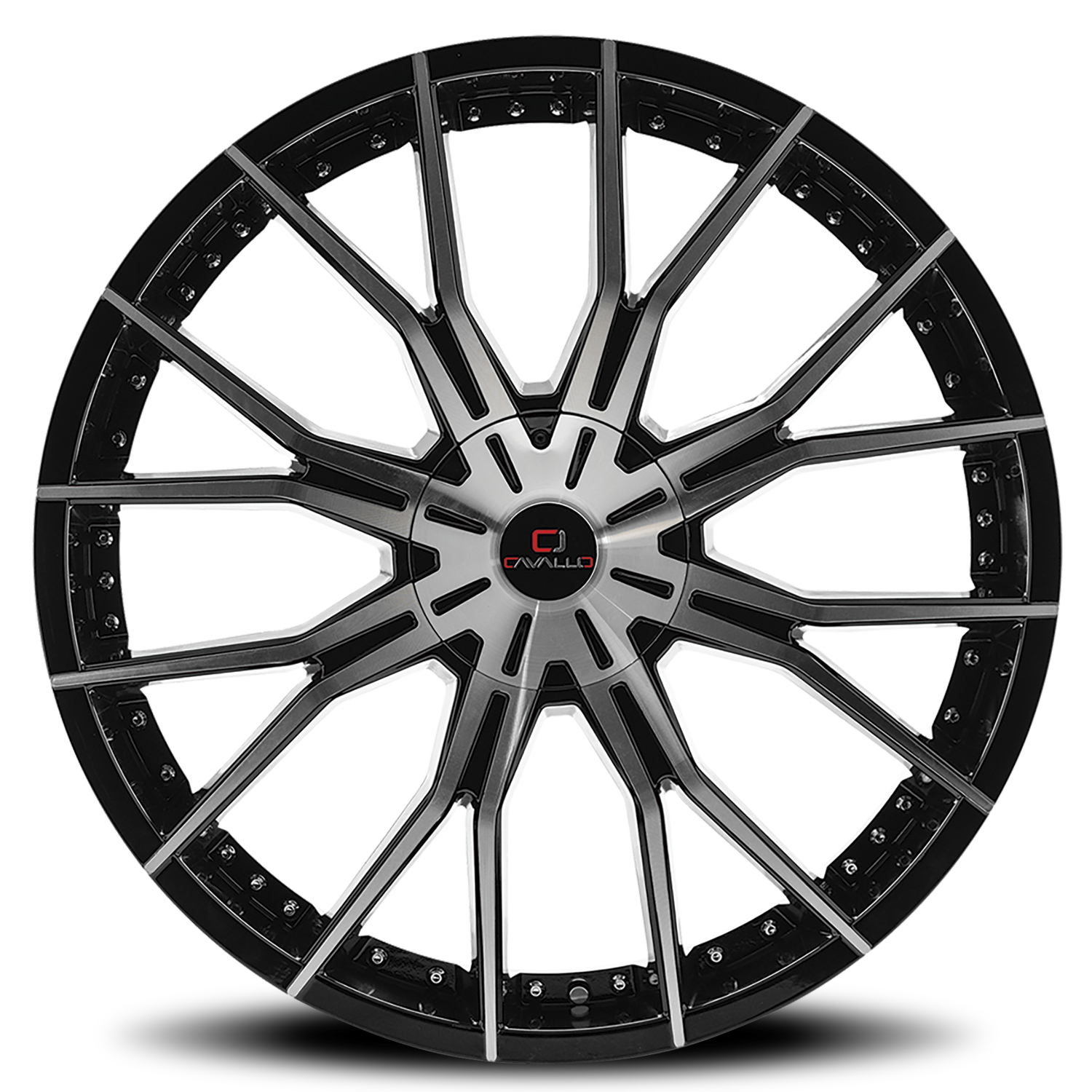CAVALLO CLV-36 18X8 35 5X114.3/5X120 GLOSS BLACK & MACHINED