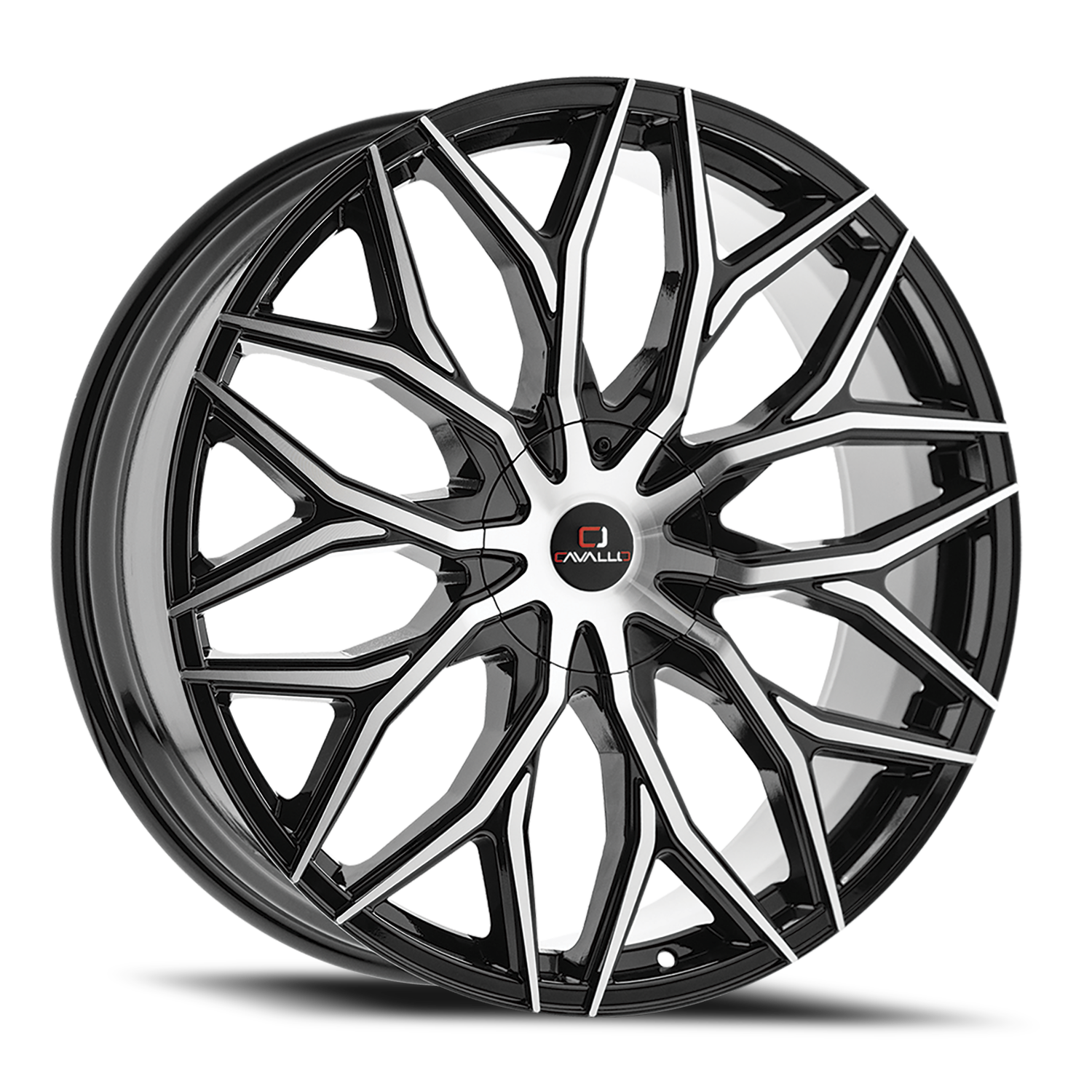 CAVALLO CLV-37 20X8.5 35 5X114.3/5X120 GLOSS BLACK & MACHINED