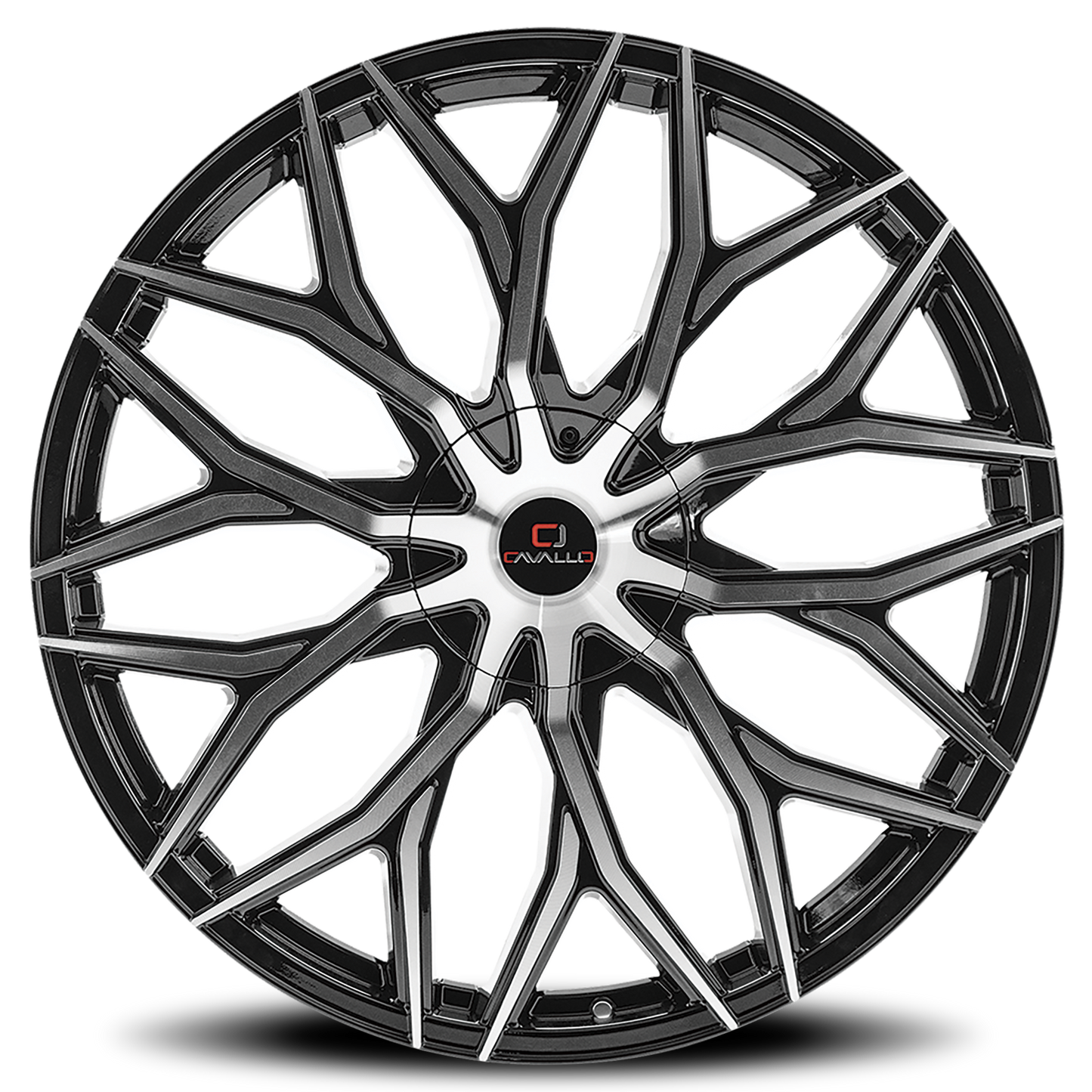 CAVALLO CLV-37 22X9.5 25 6X135/6X139.7 GLOSS BLACK & MACHINED