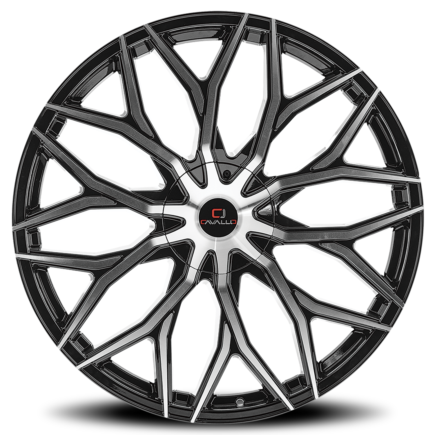 CAVALLO CLV-37 18X8 35 5X100/5X114.3 GLOSS BLACK & MACHINED