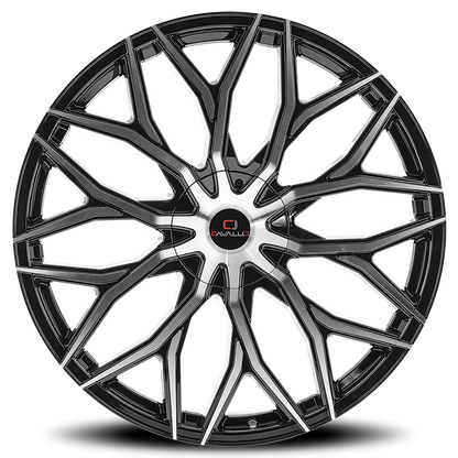 CAVALLO CLV-37 24X9 34 5X115/5X120 GLOSS BLACK & MACHINED