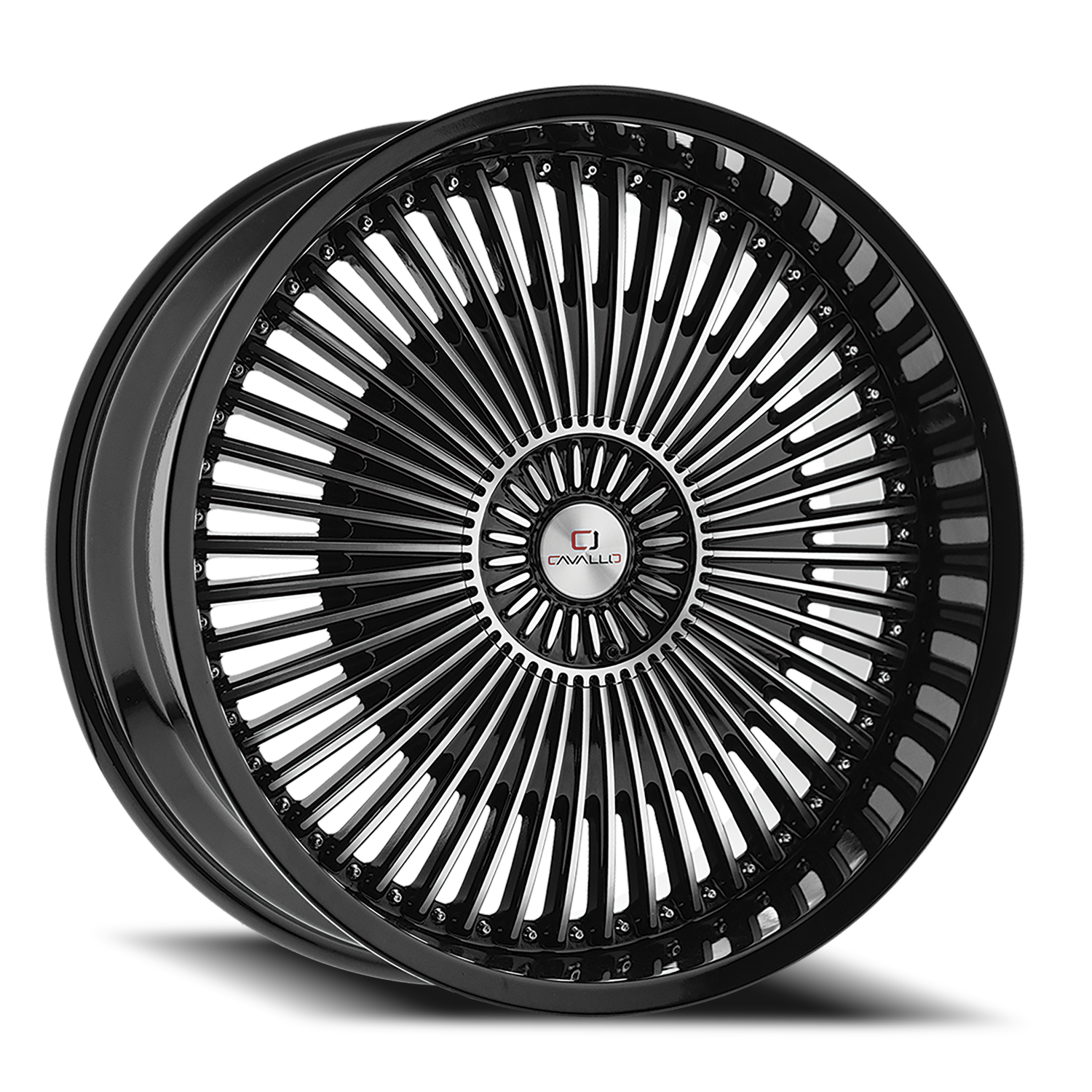 CAVALLO CLV-41 20X8.5 35 5X114.3/5X120 GLOSS BLACK & MACHINED