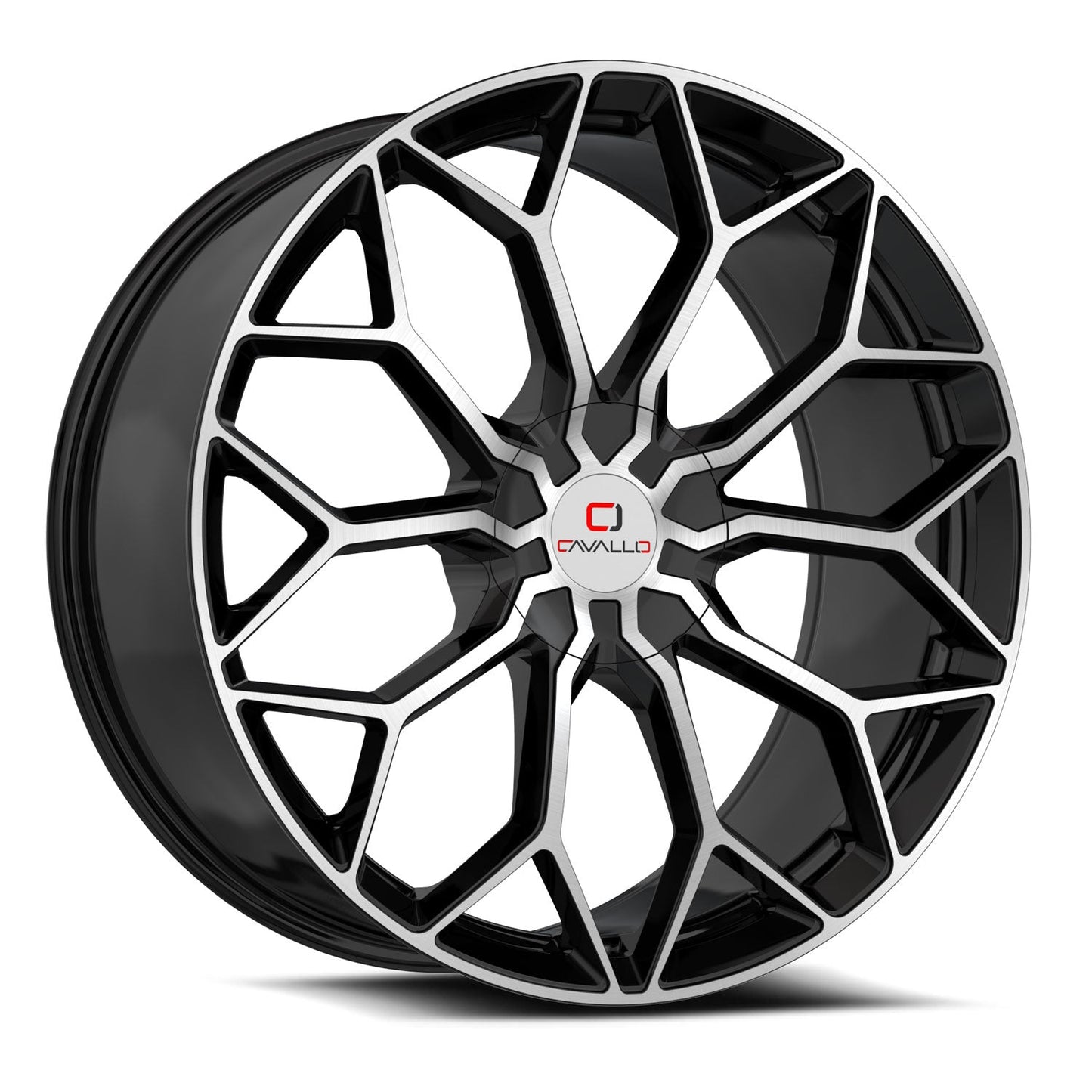 CAVALLO CLV-44 22X9.5 18 BLANK GLOSS BLACK & MACHINED