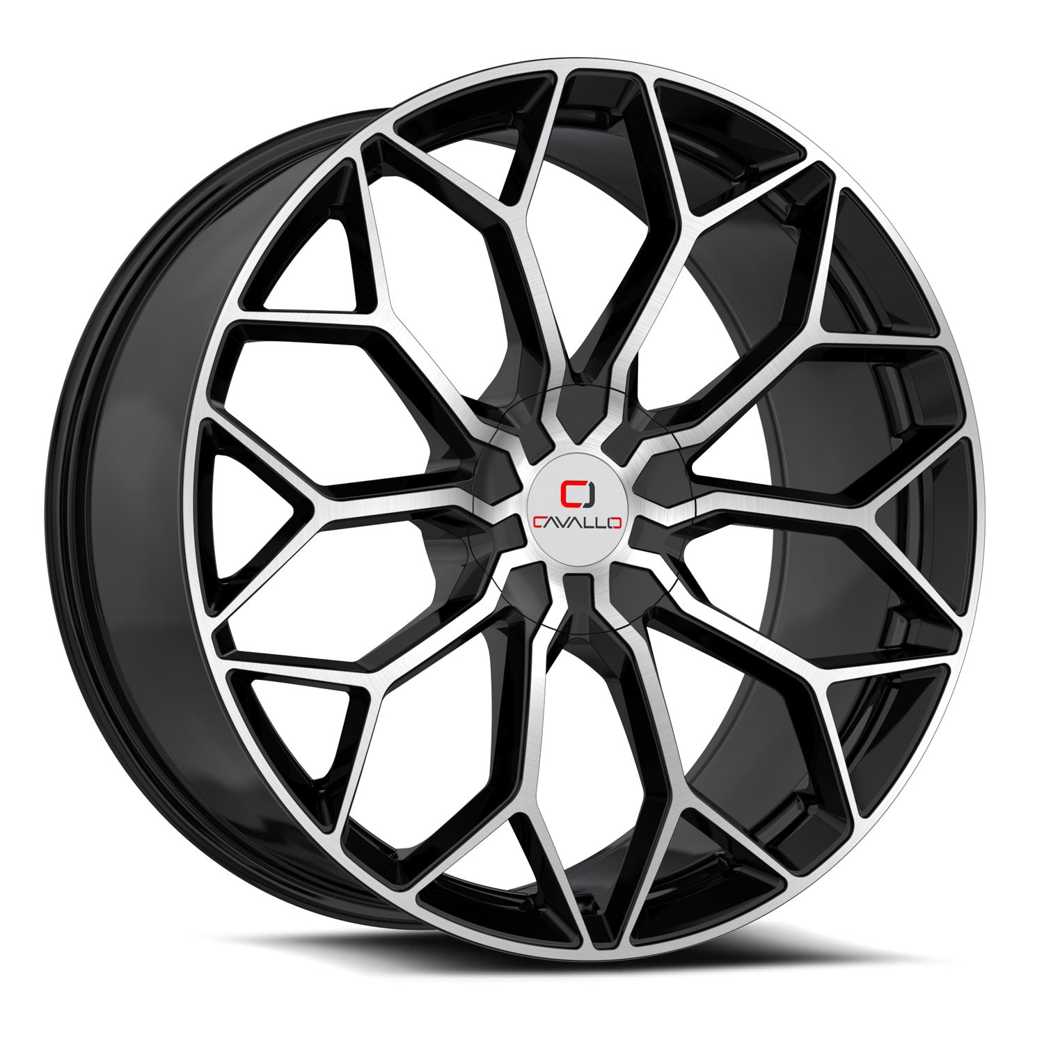 CAVALLO CLV-44 22X9.5 18 BLANK GLOSS BLACK & MACHINED