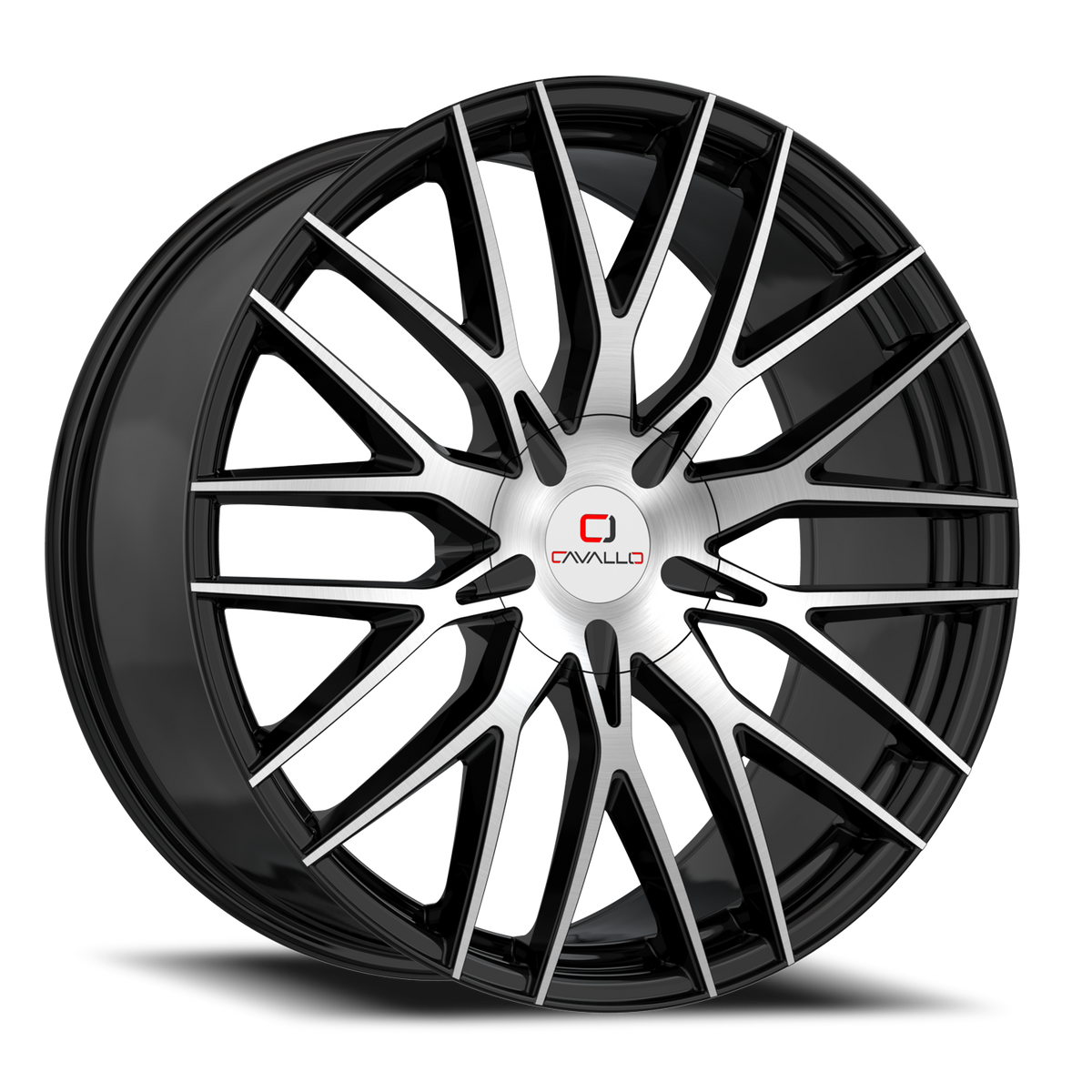 CAVALLO CLV-45 24X9 18 5X115/5X120 GLOSS BLACK & MACHINED