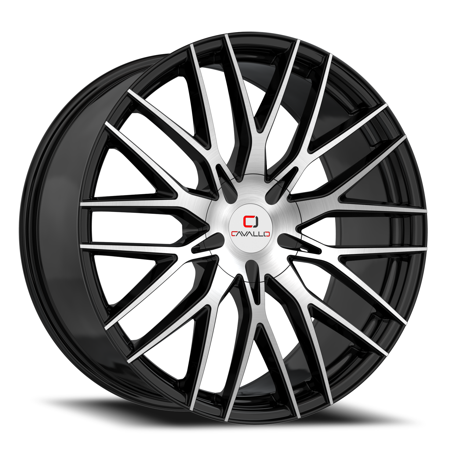 CAVALLO CLV-45 24X9 18 5X115/5X120 GLOSS BLACK & MACHINED