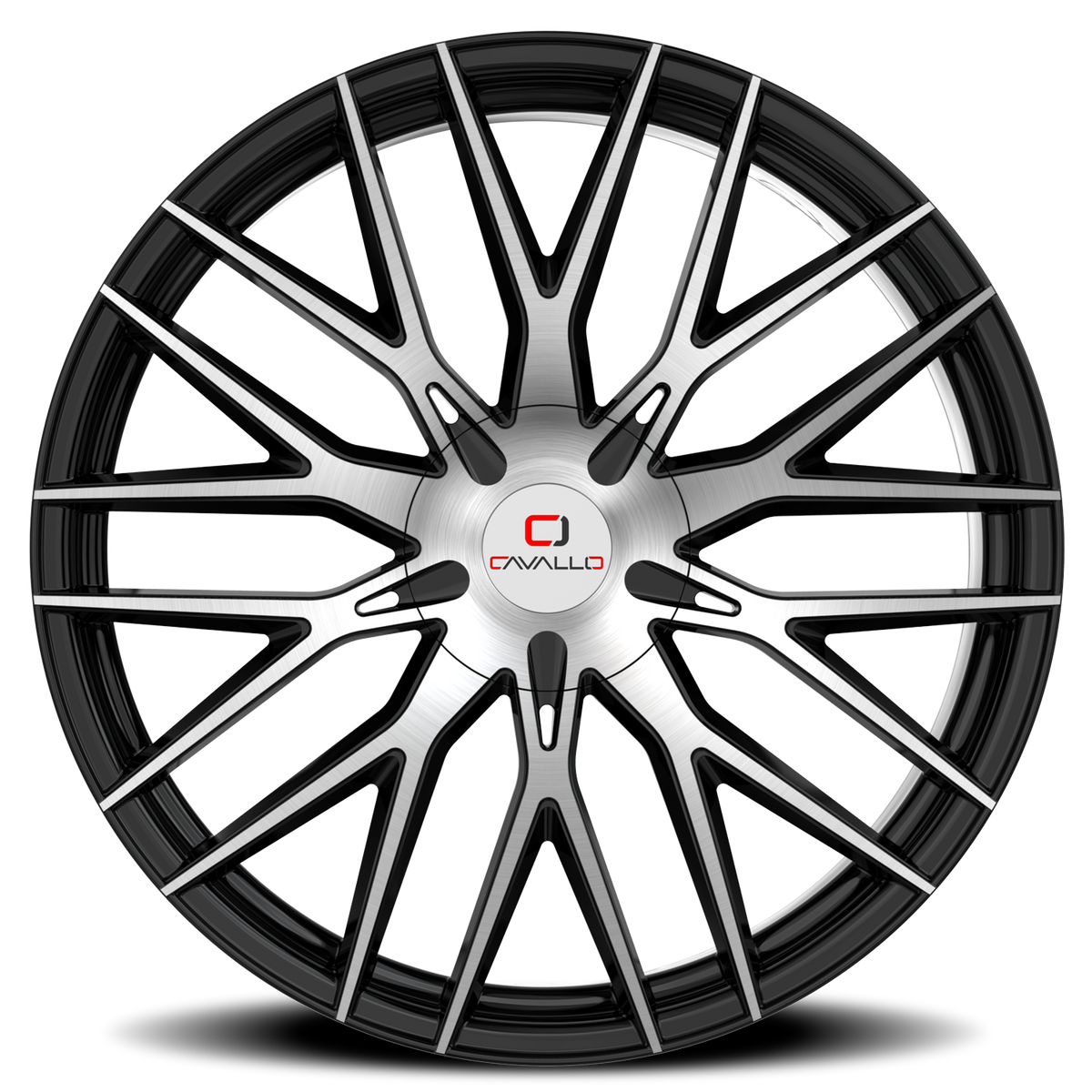 CAVALLO CLV-45 18X8 35 4X100/4X114.3 GLOSS BLACK & MACHINED