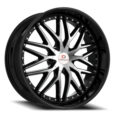 CAVALLO CLV-46 20X8.5 35 5X112/5X114.3 GLOSS BLACK & MACHINED