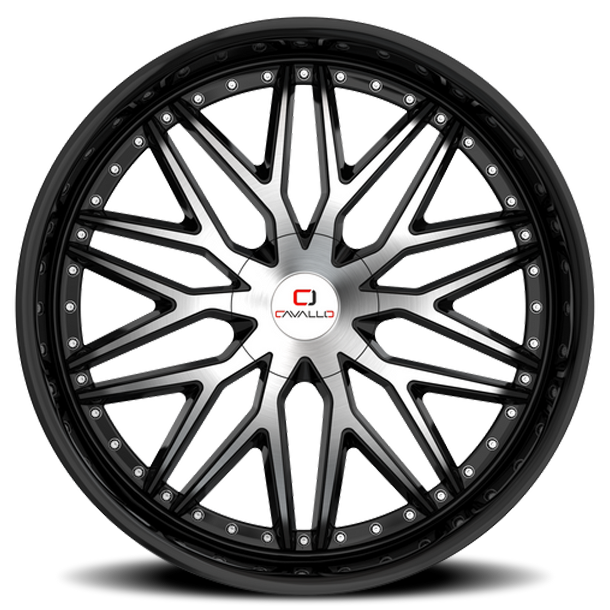 CAVALLO CLV-46 18X8 35 4X100/4X114.3 GLOSS BLACK & MACHINED