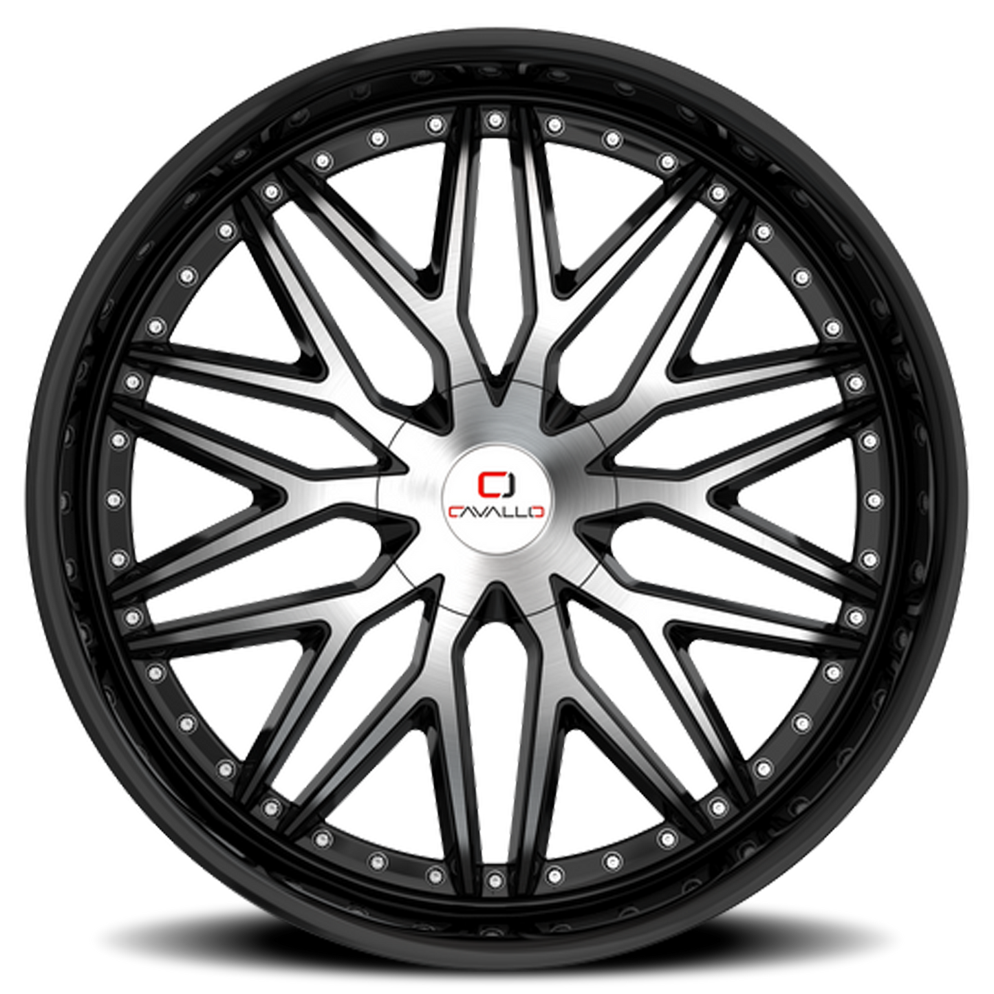 CAVALLO CLV-46 18X8 35 5X112/5X114.3 GLOSS BLACK & MACHINED