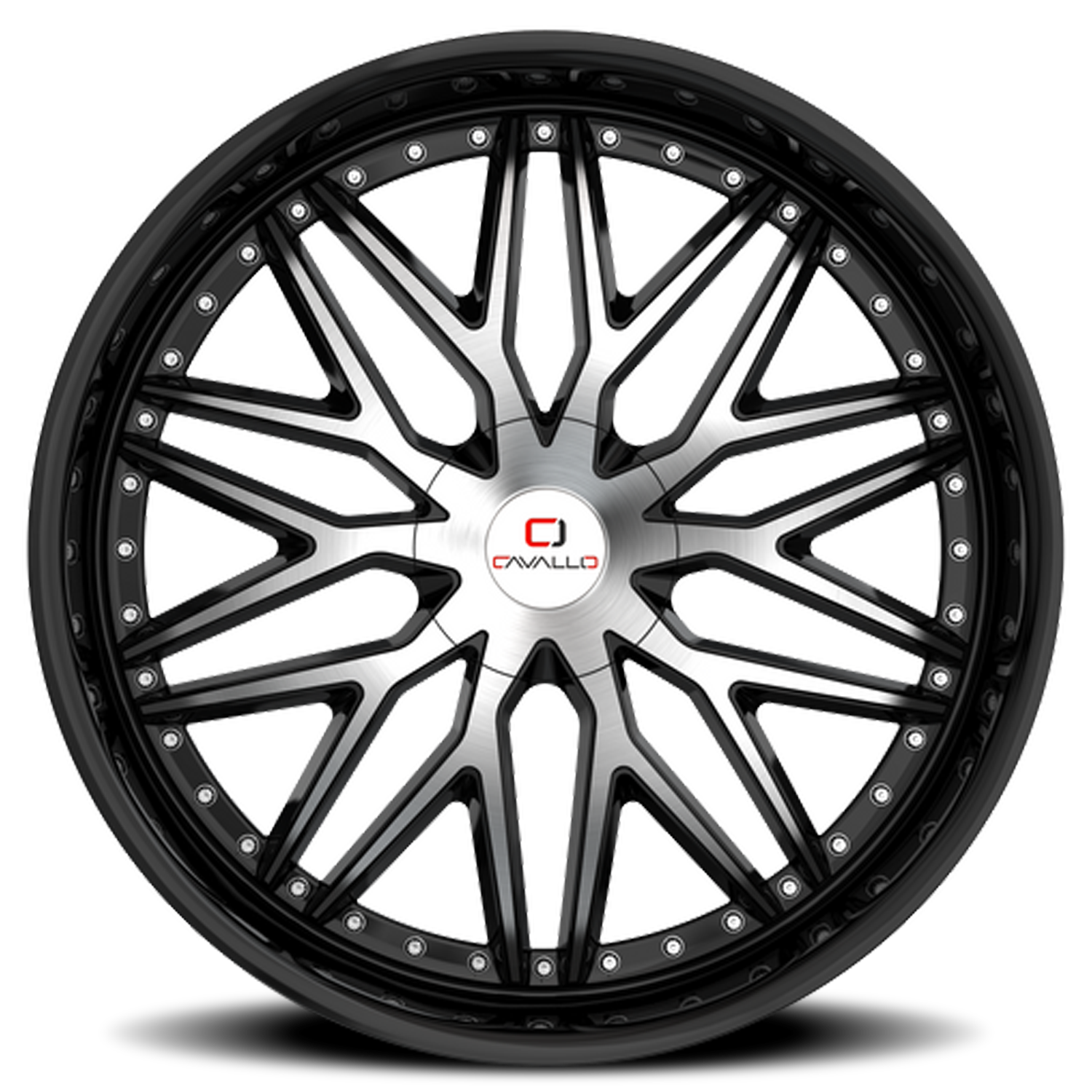CAVALLO CLV-46 22X9.5 15 5X115/5X120 GLOSS BLACK & MACHINED