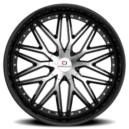 CAVALLO CLV-46 22X9.5 15 5X115/5X120 GLOSS BLACK & MACHINED