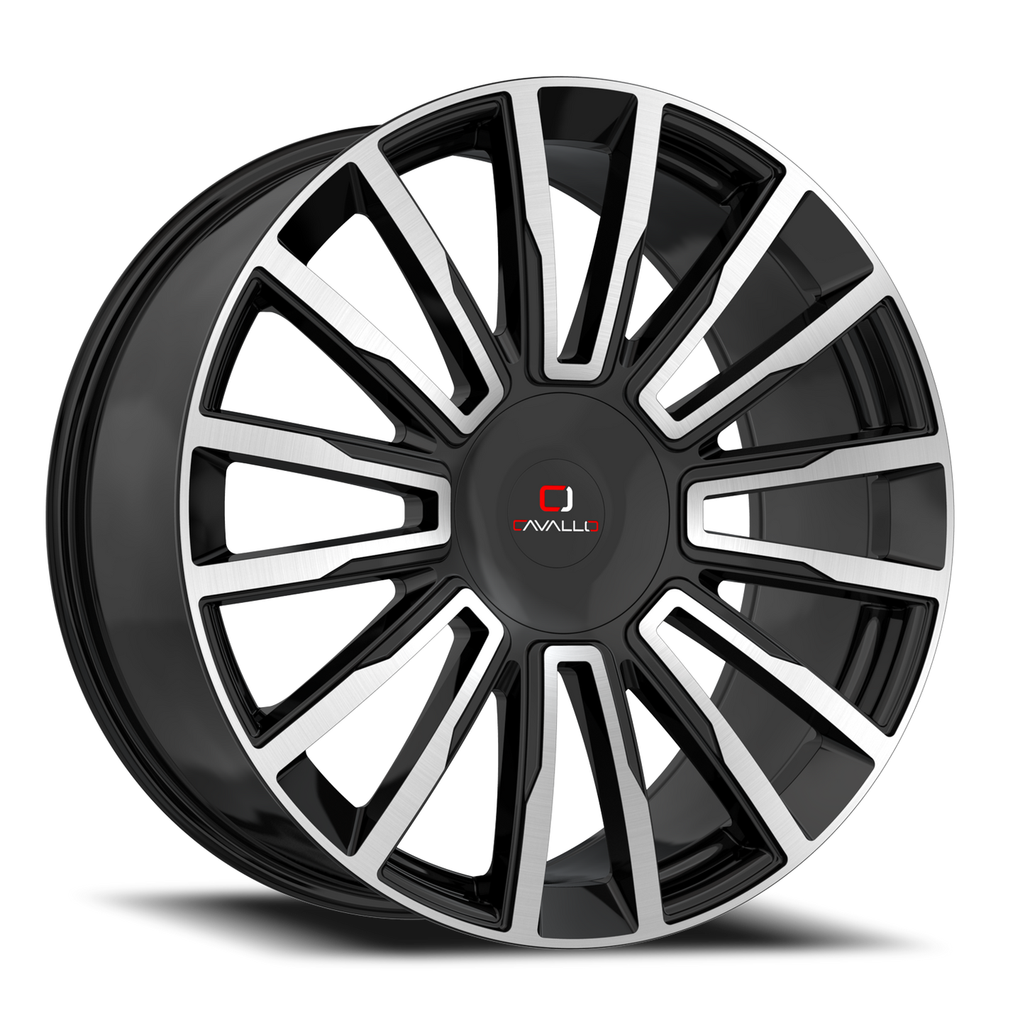 CAVALLO CLV-47 22X9.5 25 6X135/6X139.7 GLOSS BLACK & MACHINED