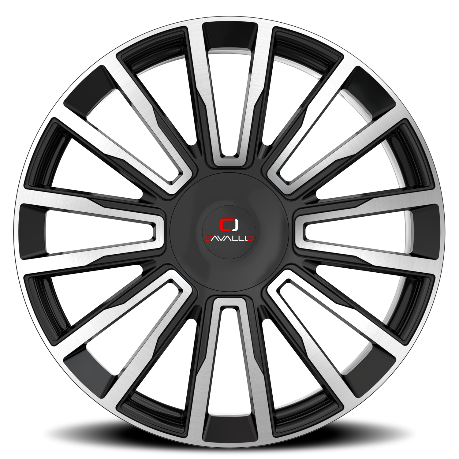 CAVALLO CLV-47 22X9.5 15 5X115/5X120 GLOSS BLACK & MACHINED