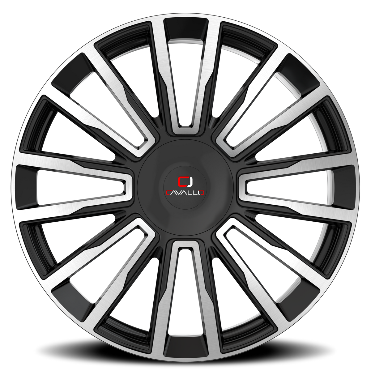 CAVALLO CLV-47 24X9 18 5X115/5X120 GLOSS BLACK & MACHINED