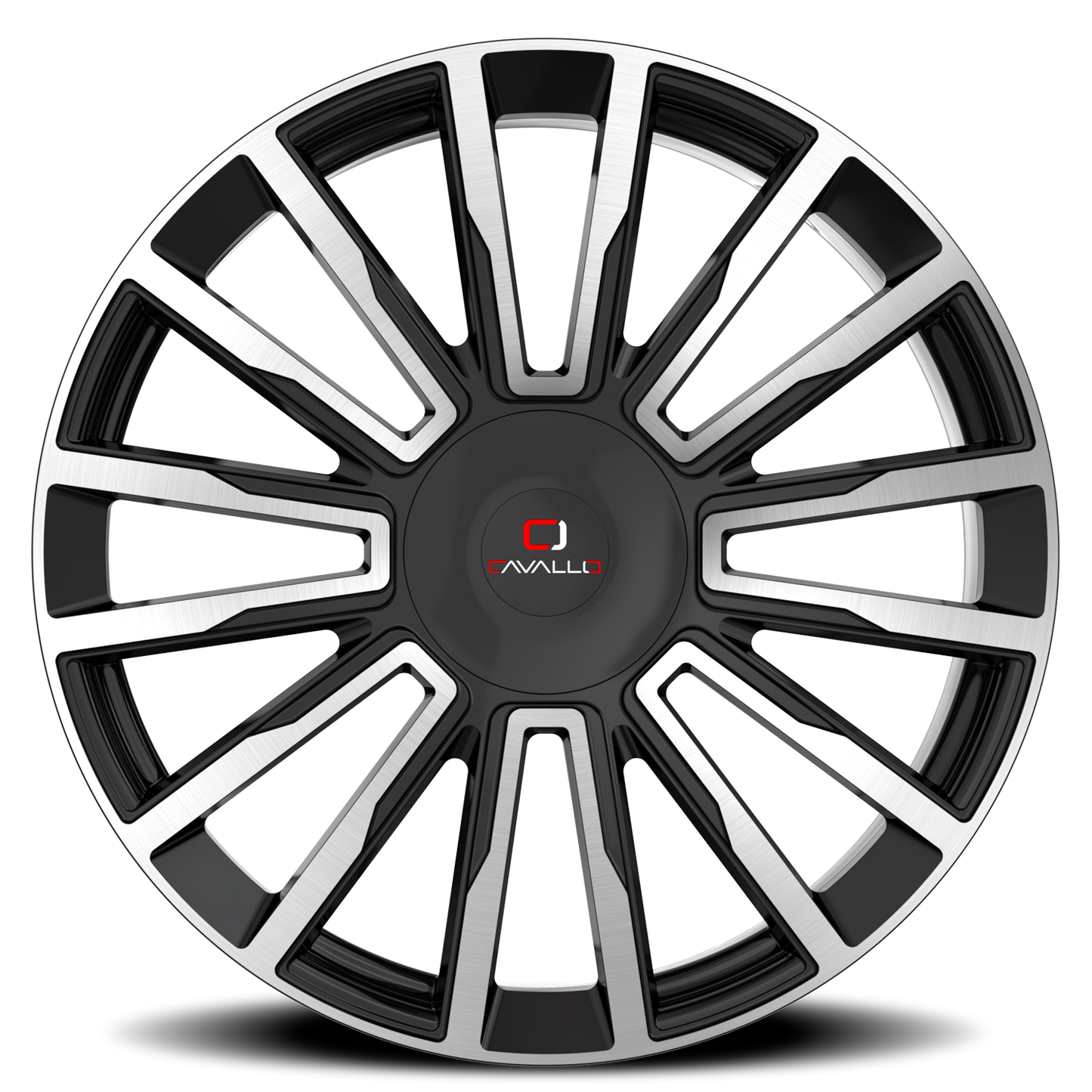 CAVALLO CLV-47 20X8.5 35 5X112/5X114.3 GLOSS BLACK & MACHINED
