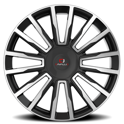 CAVALLO CLV-47 20X8.5 35 5X112/5X114.3 GLOSS BLACK & MACHINED