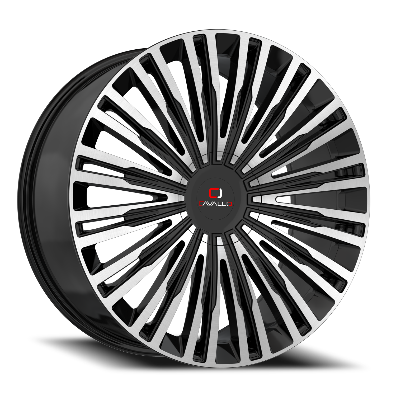 CAVALLO CLV-48 22X9.5 15 5X115/5X120 GLOSS BLACK & MACHINED