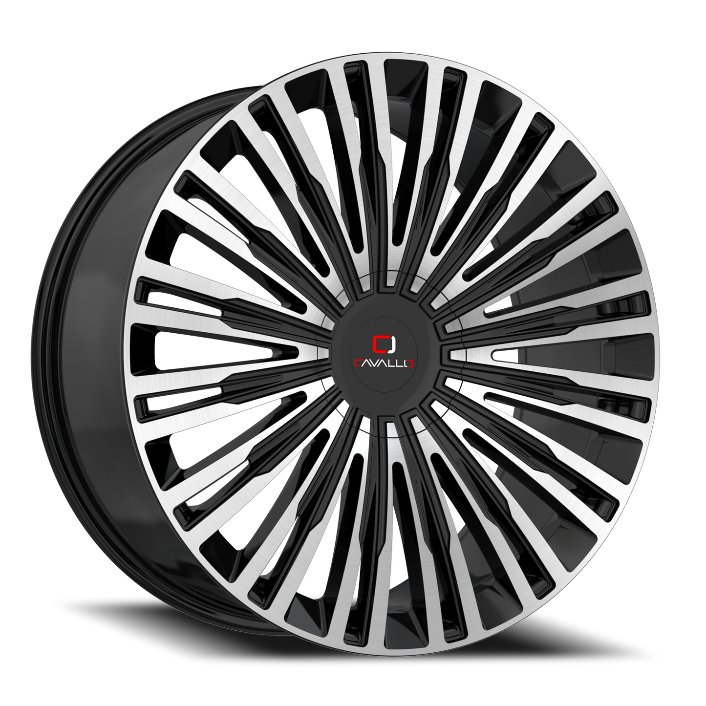 CAVALLO CLV-48 24X9 18 5X115/5X120 GLOSS BLACK & MACHINED