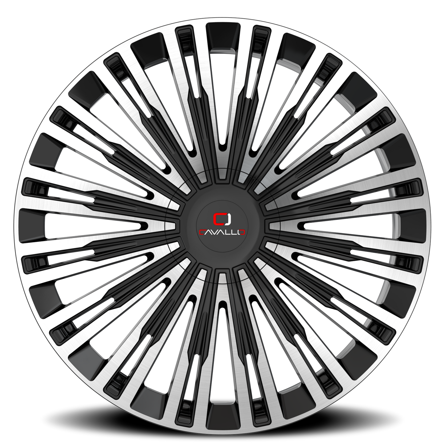 CAVALLO CLV-48 22X9.5 15 5X115/5X120 GLOSS BLACK & MACHINED