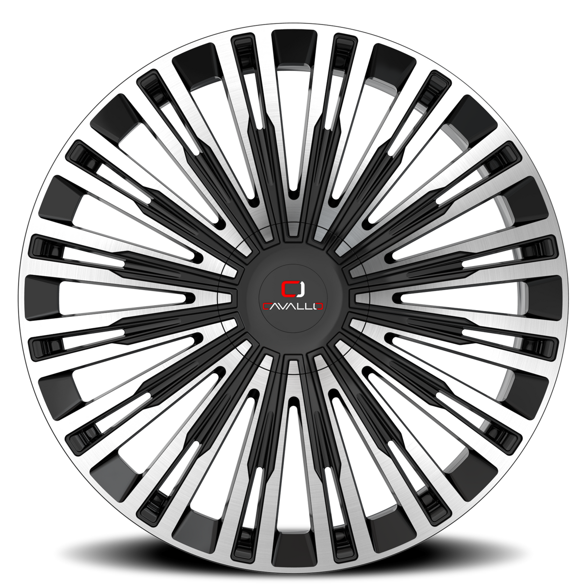 CAVALLO CLV-48 24X9 18 5X115/5X120 GLOSS BLACK & MACHINED