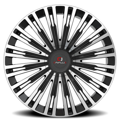 CAVALLO CLV-48 24X9 18 5X115/5X120 GLOSS BLACK & MACHINED