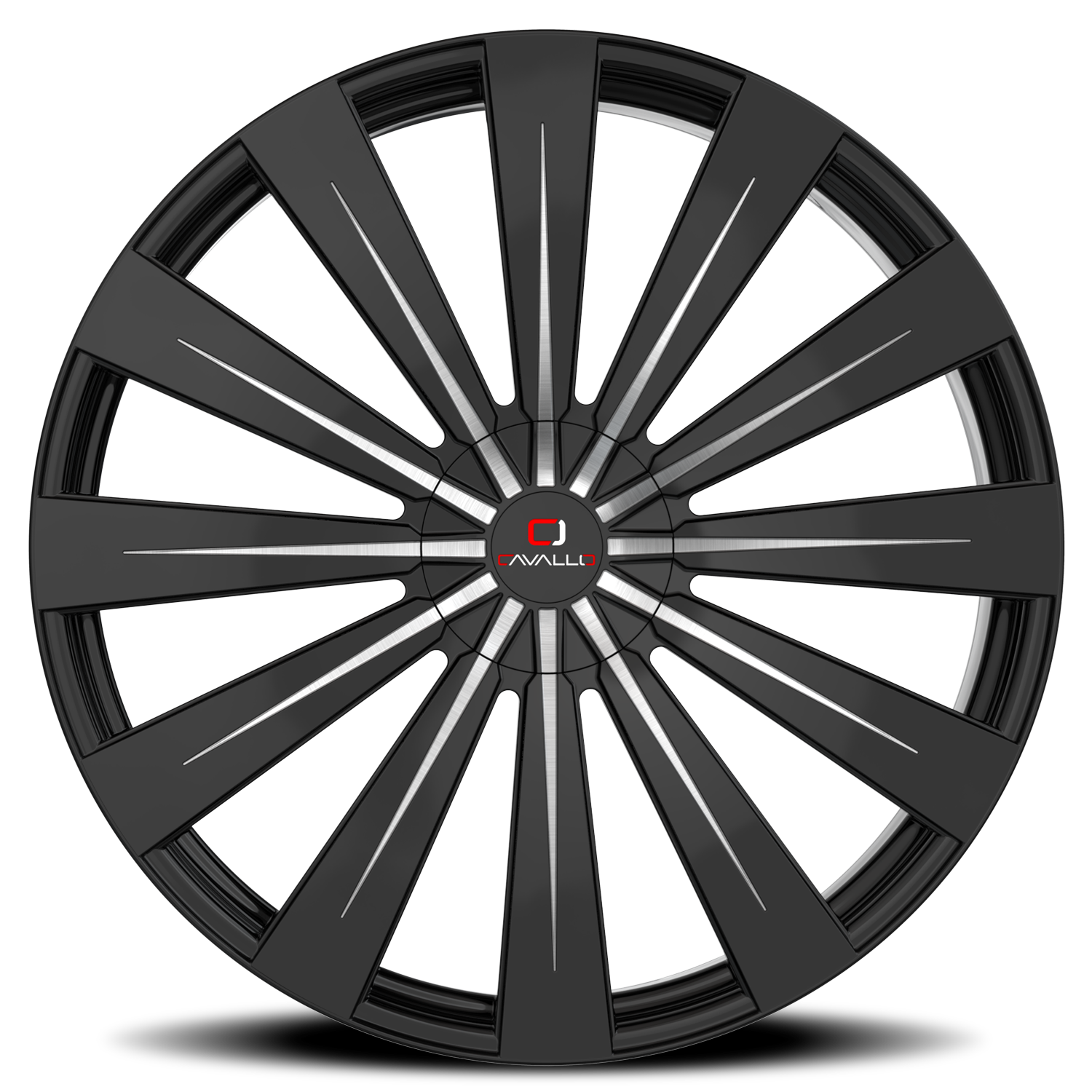 CAVALLO CLV-49 20X8.5 35 5X108/5X114.3 GLOSS BLACK & MACHINED