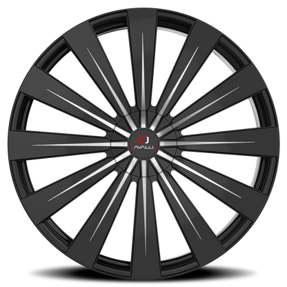CAVALLO CLV-49 20X8.5 35 5X108/5X114.3 GLOSS BLACK & MACHINED