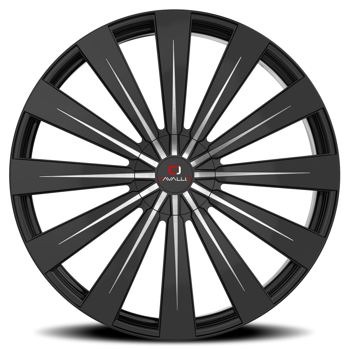 CAVALLO CLV-49 24X9 18 5X115/5X120 GLOSS BLACK & MACHINED