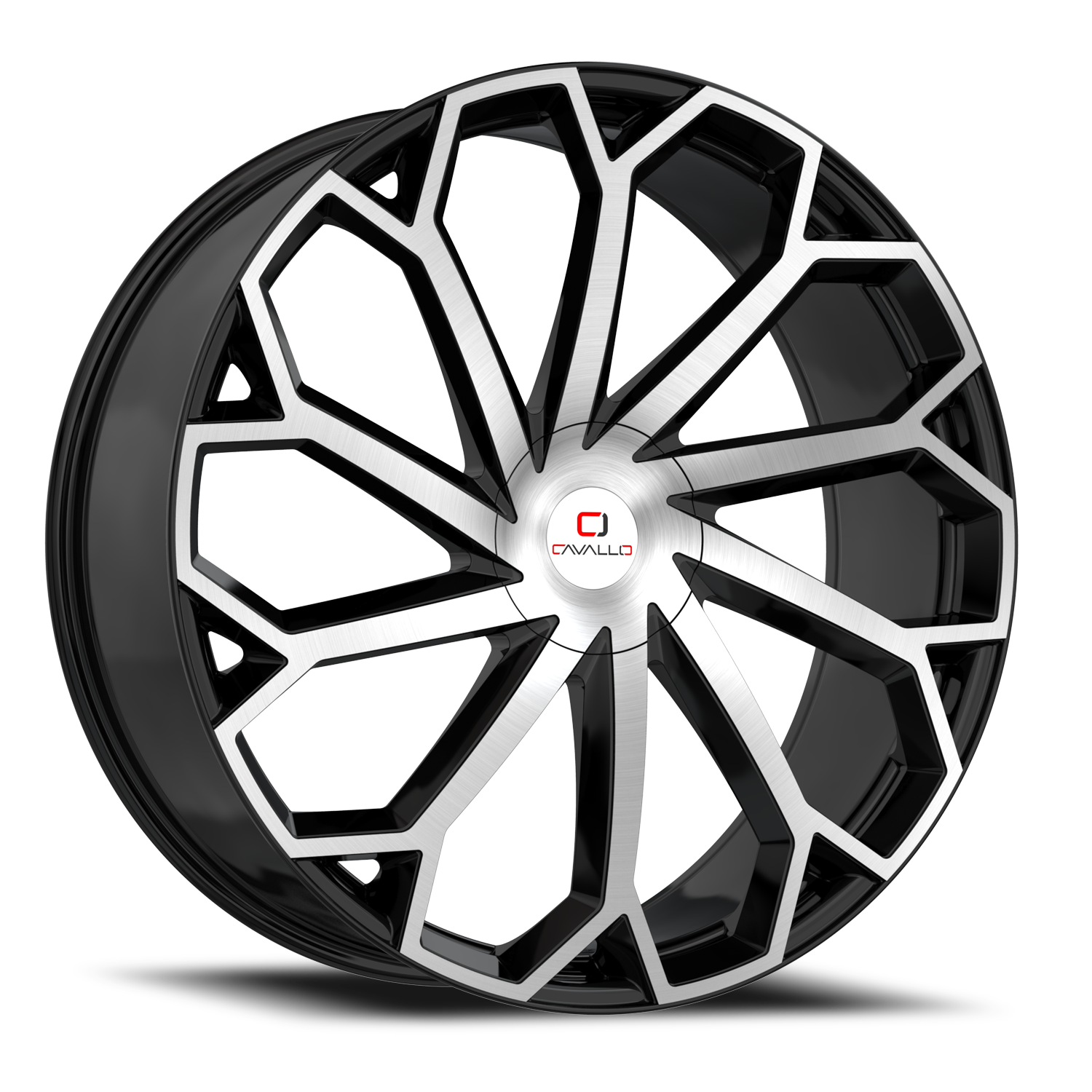 CAVALLO CLV-51 18X8 35 4X100/4X114.3 GLOSS BLACK & MACHINED