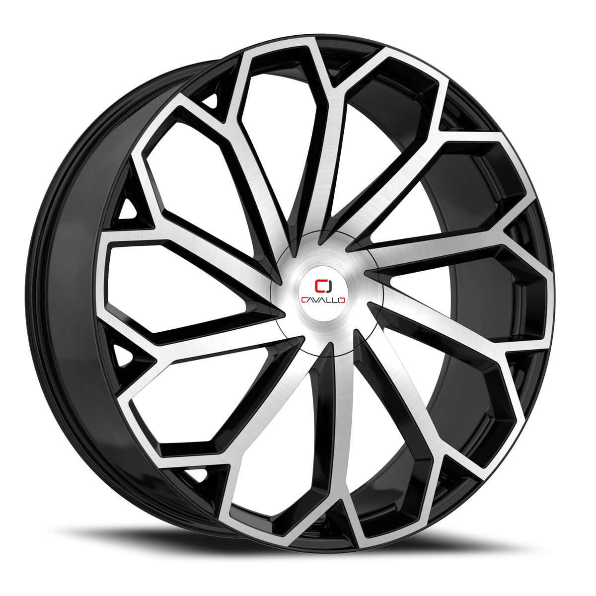 CAVALLO CLV-51 18X8 35 5X100/5X114.3 GLOSS BLACK & MACHINED