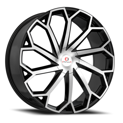 CAVALLO CLV-51 18X8 35 5X100/5X114.3 GLOSS BLACK & MACHINED