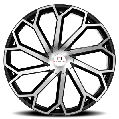 CAVALLO CLV-51 18X8 35 4X100/4X114.3 GLOSS BLACK & MACHINED