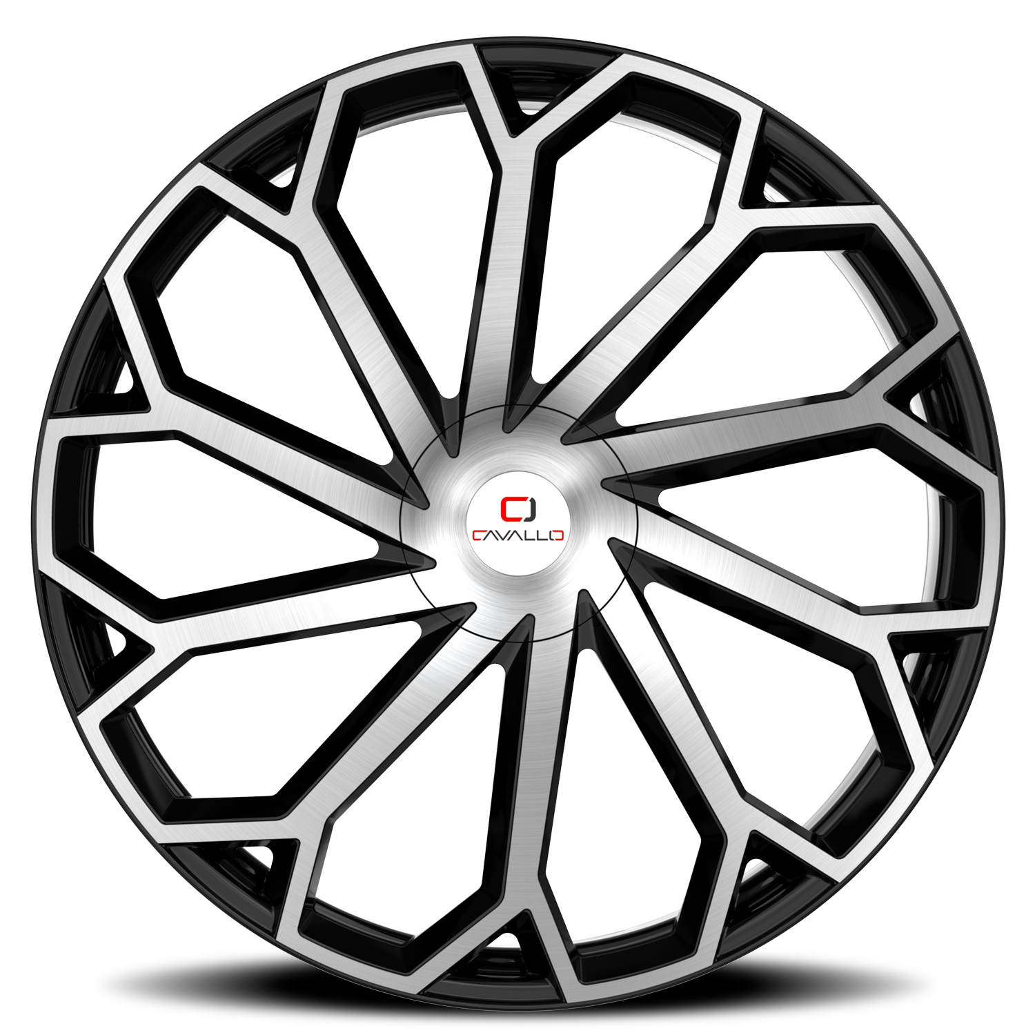 CAVALLO CLV-51 18X8 35 5X112/5X114.3 GLOSS BLACK & MACHINED