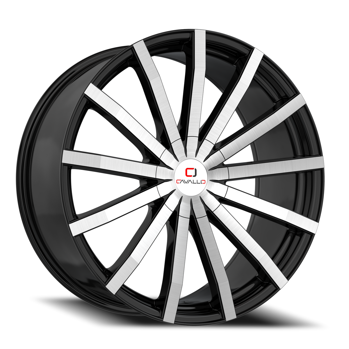 CAVALLO CLV-52 18X8 35 5X100/5X114.3 GLOSS BLACK & MACHINED