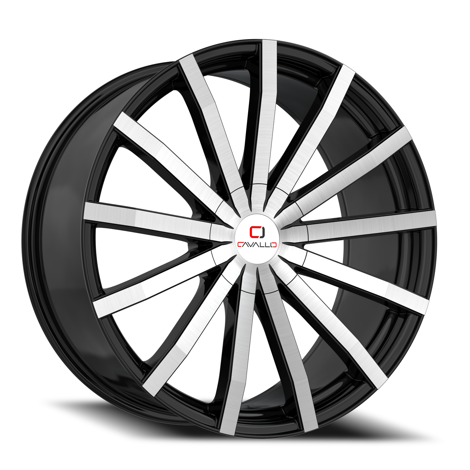 CAVALLO CLV-52 18X8 35 5X100/5X114.3 GLOSS BLACK & MACHINED