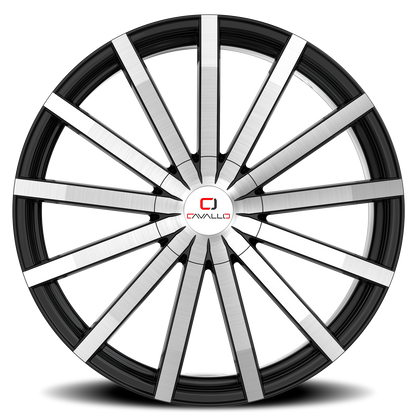 CAVALLO CLV-52 18X8 35 5X100/5X114.3 GLOSS BLACK & MACHINED