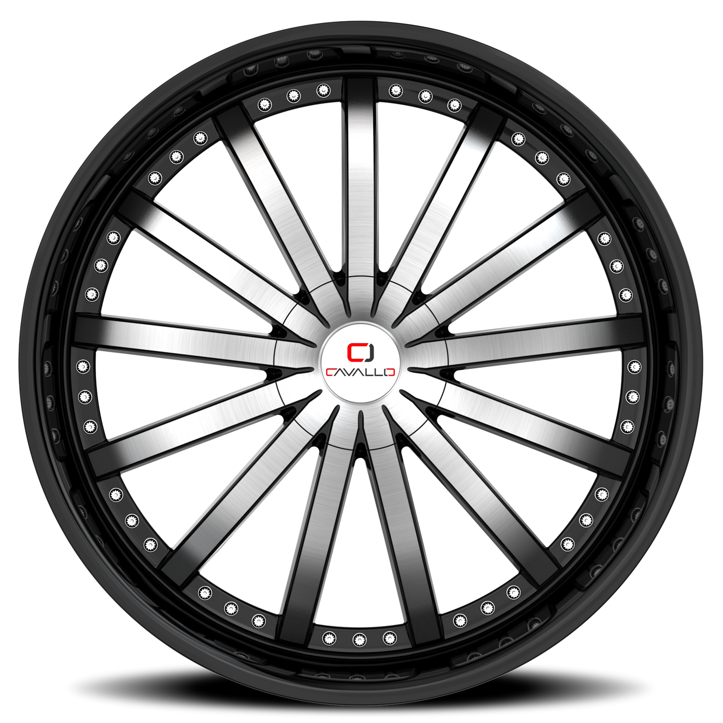 CAVALLO CLV-53 22X8.5 38 5X114.3/5X120 GLOSS BLACK & MACHINED