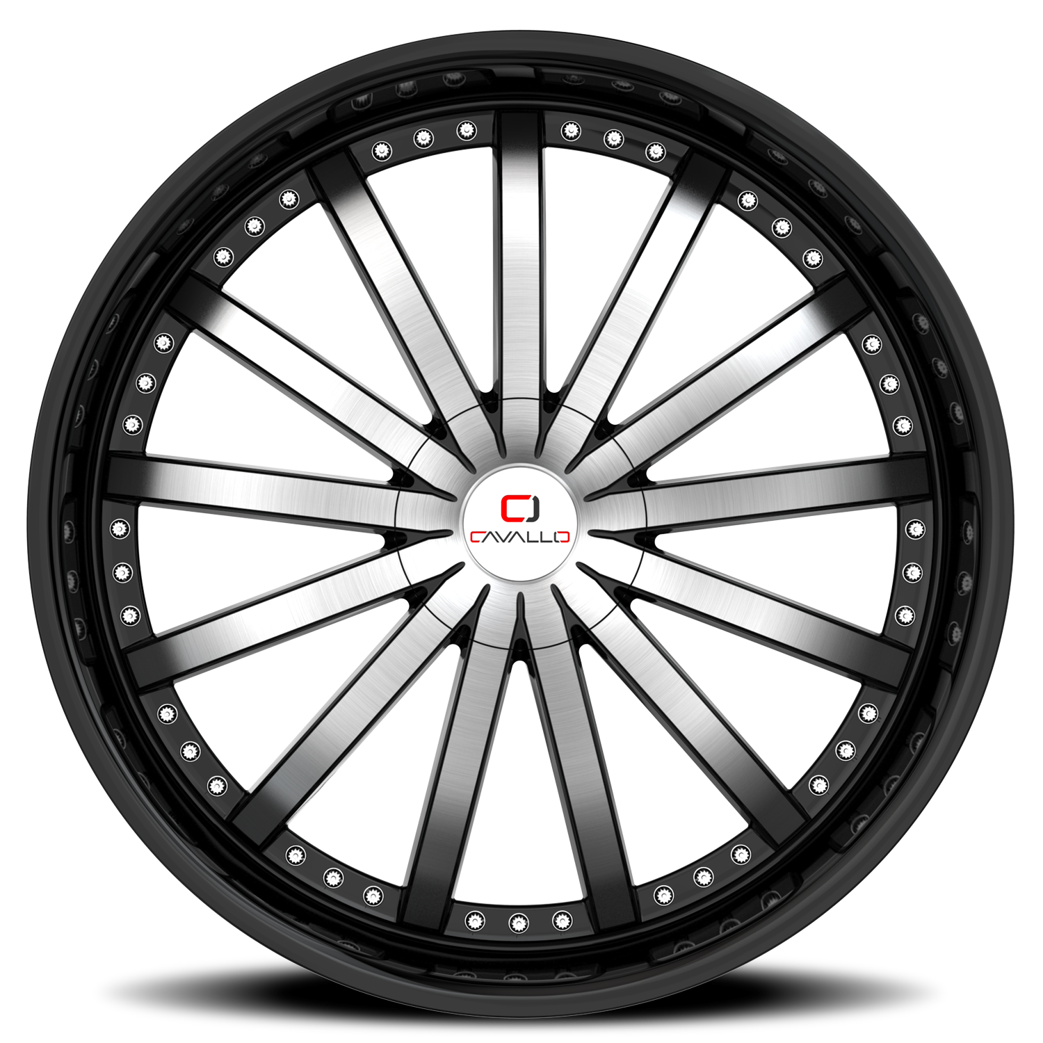 CAVALLO CLV-53 22X9.5 15 5X115/5X120 GLOSS BLACK & MACHINED