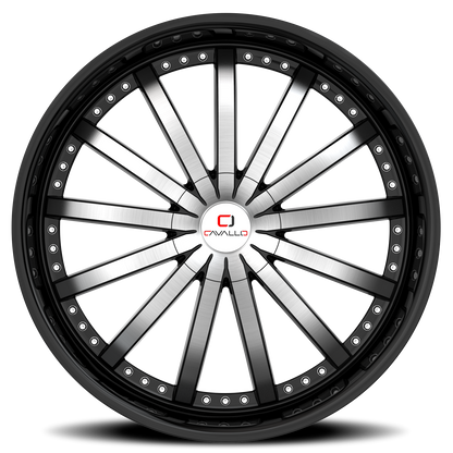 CAVALLO CLV-53 22X9.5 15 5X115/5X120 GLOSS BLACK & MACHINED