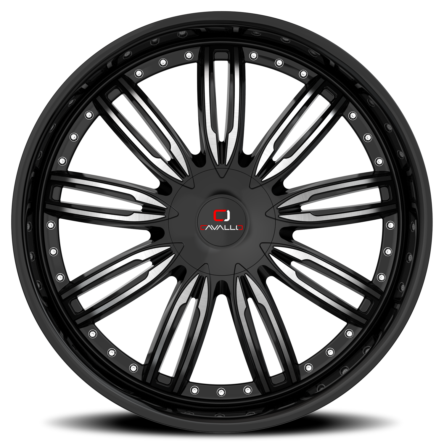 CAVALLO CLV-54 18X8 35 5X100/5X114.3 GLOSS BLACK & MACHINED