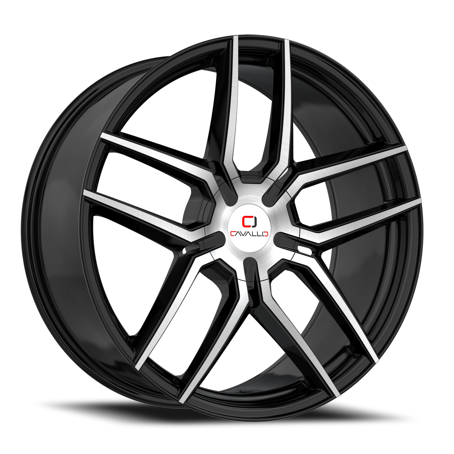 CAVALLO CLV-55 22X9.5 25 6X135/6X139.7 GLOSS BLACK & MACHINED