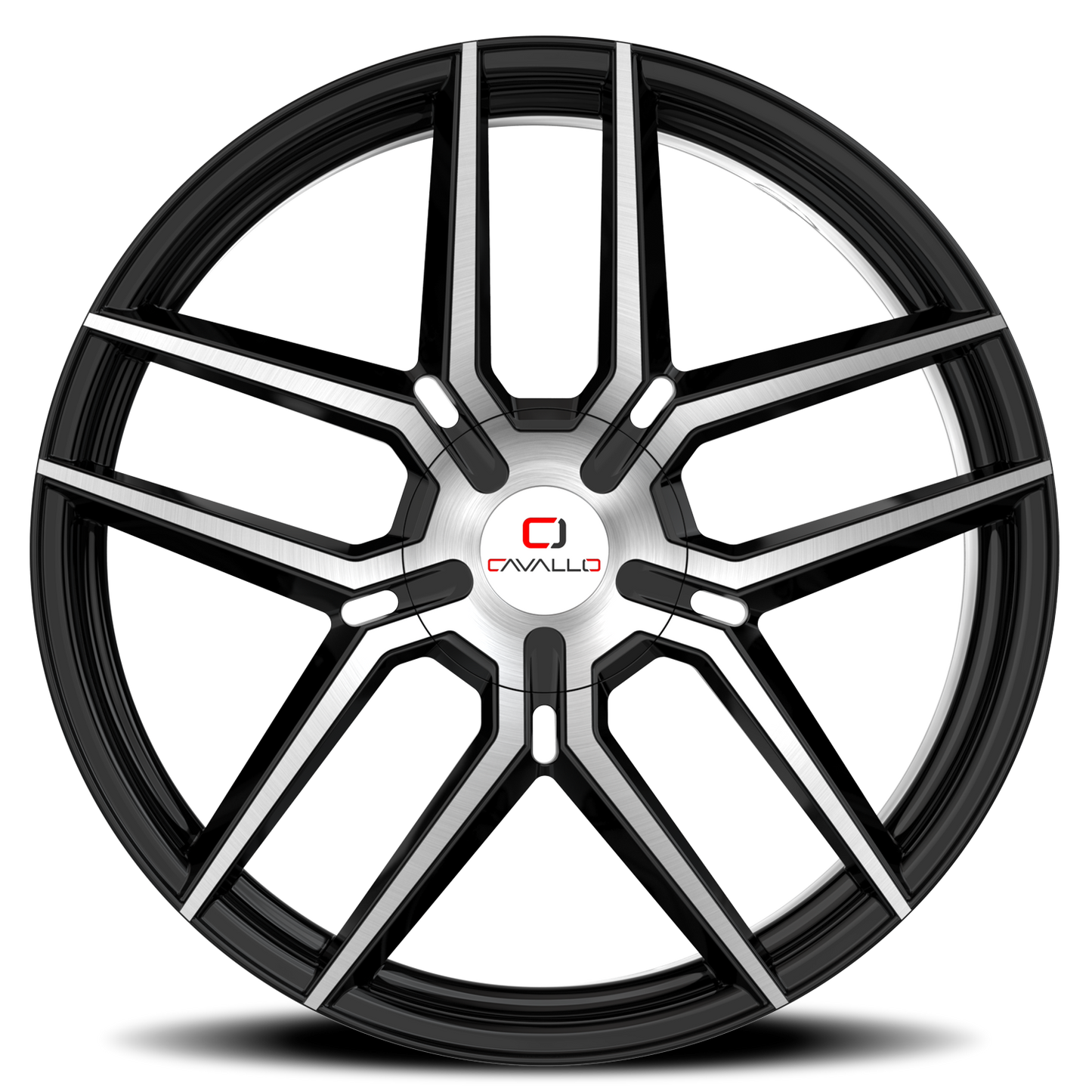 CAVALLO CLV-55 18X8 35 4X100/4X114.3 GLOSS BLACK & MACHINED