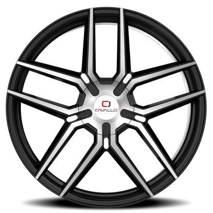 CAVALLO CLV-55 22X9.5 15 5X115/5X120 GLOSS BLACK & MACHINED