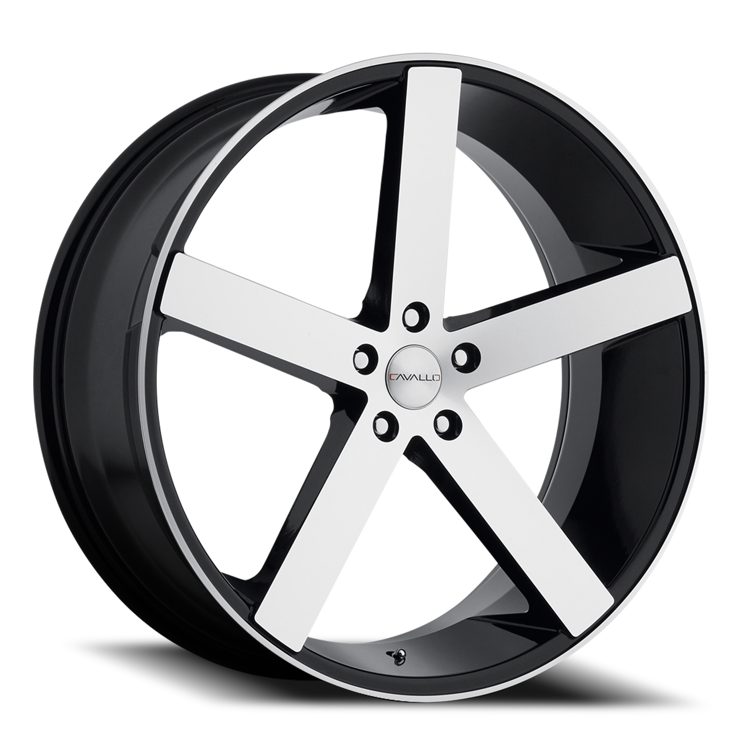 CAVALLO CLV-5 22X9 35 5X114.3 GLOSS BLACK & MACHINED
