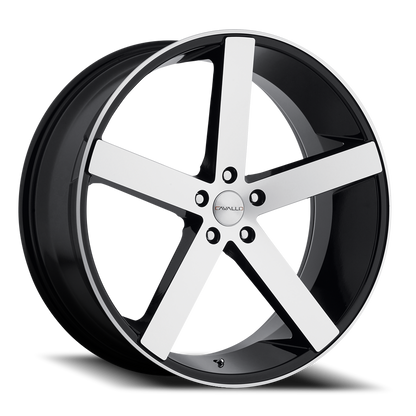 CAVALLO CLV-5 22X9 35 5X114.3 GLOSS BLACK & MACHINED