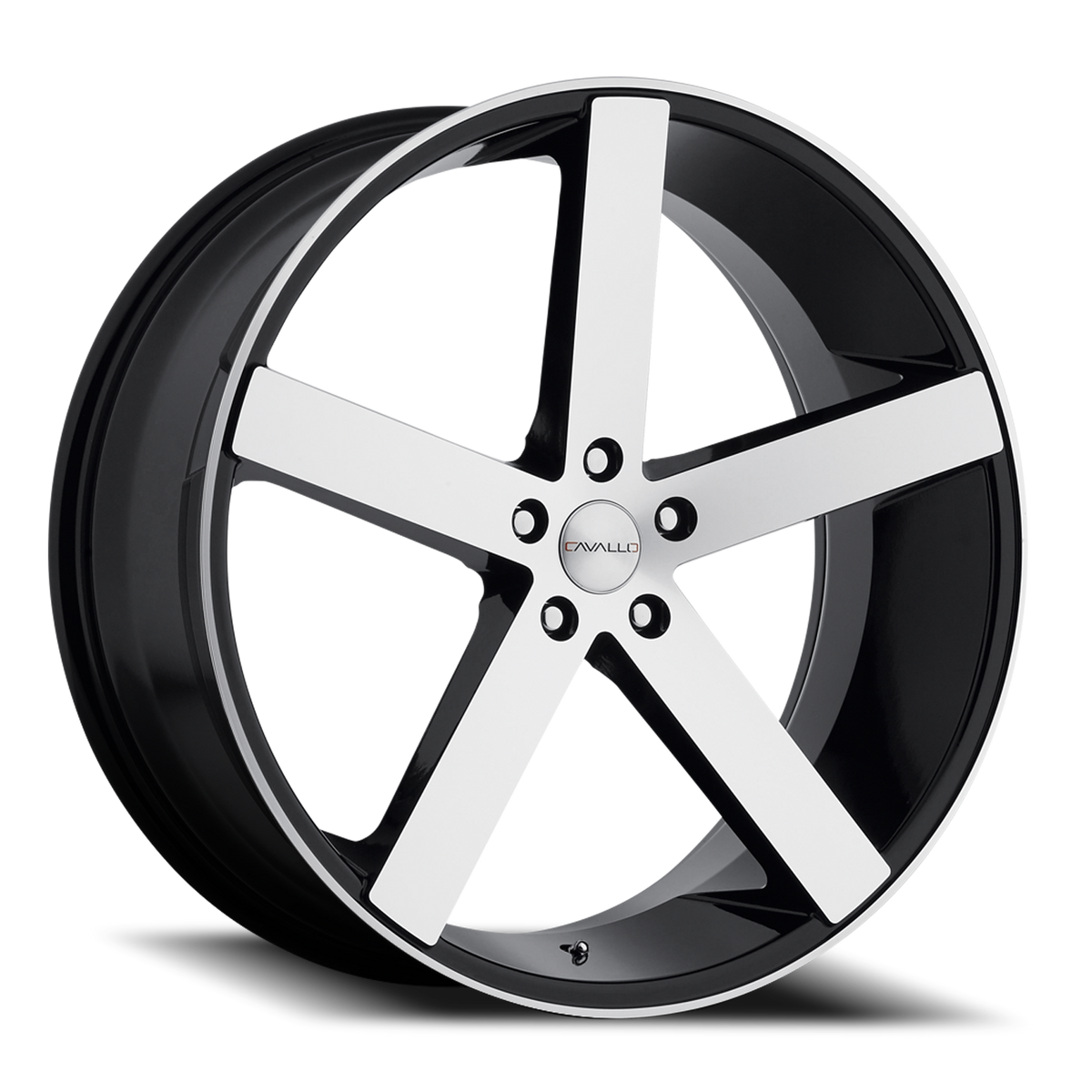 CAVALLO CLV-5 24X9 15 5X115 GLOSS BLACK & MACHINED