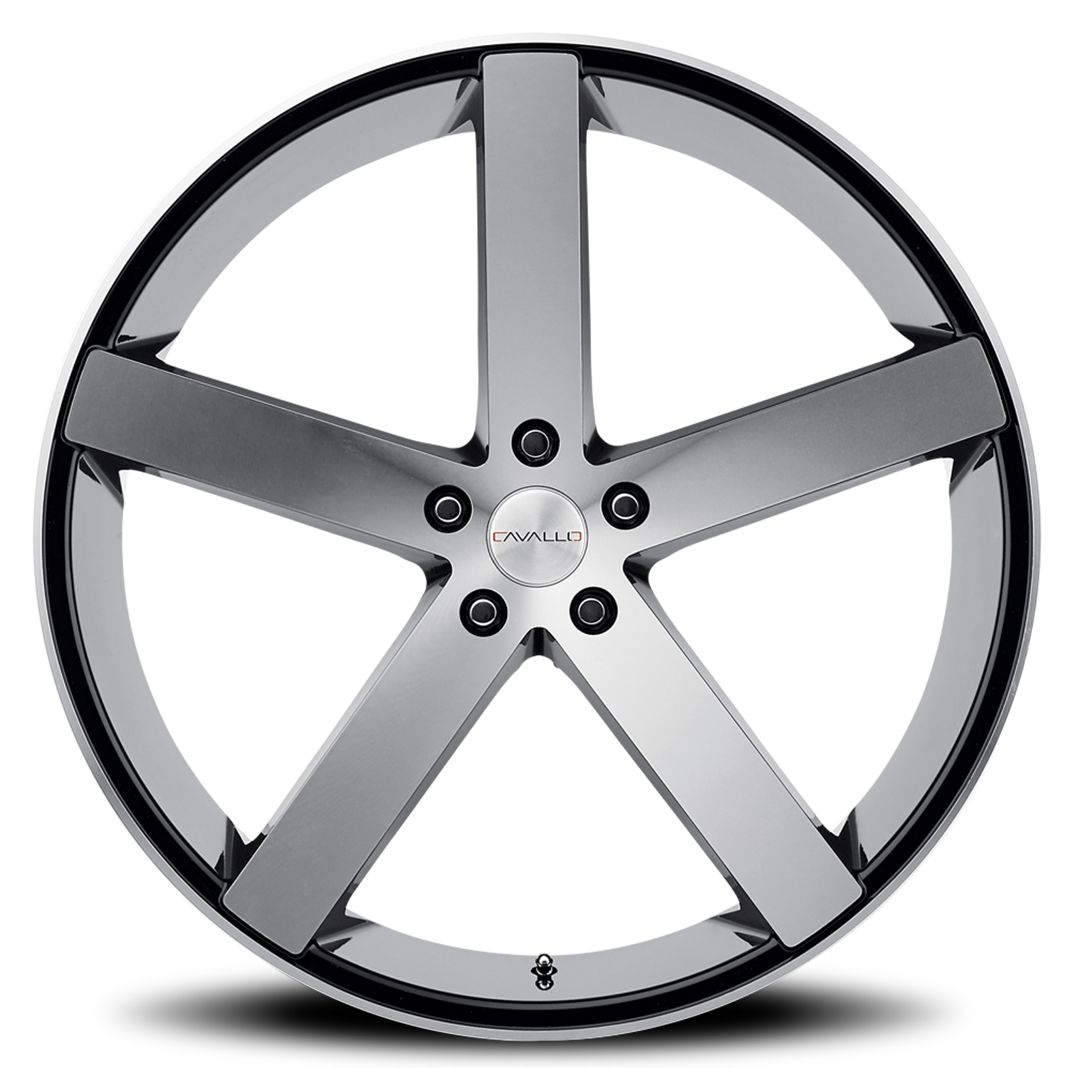 CAVALLO CLV-5 20X8.5 35 5X114.3 GLOSS BLACK & MACHINED