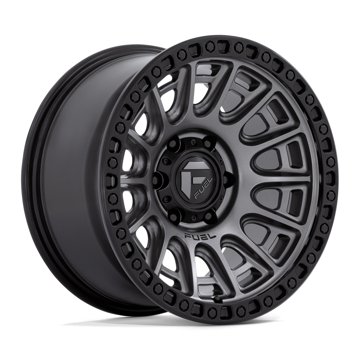 FUEL 1PC D835 CYCLE 17X9 -12 5X127 MATTE GUNMETAL WITH BLACK RING
